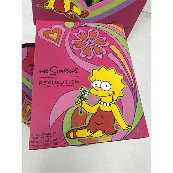 LOT 5 Simpsons Summer Of Love Revolution Makeup Set Brush Cosmetic Bag Shadow - Picture 9 of 13